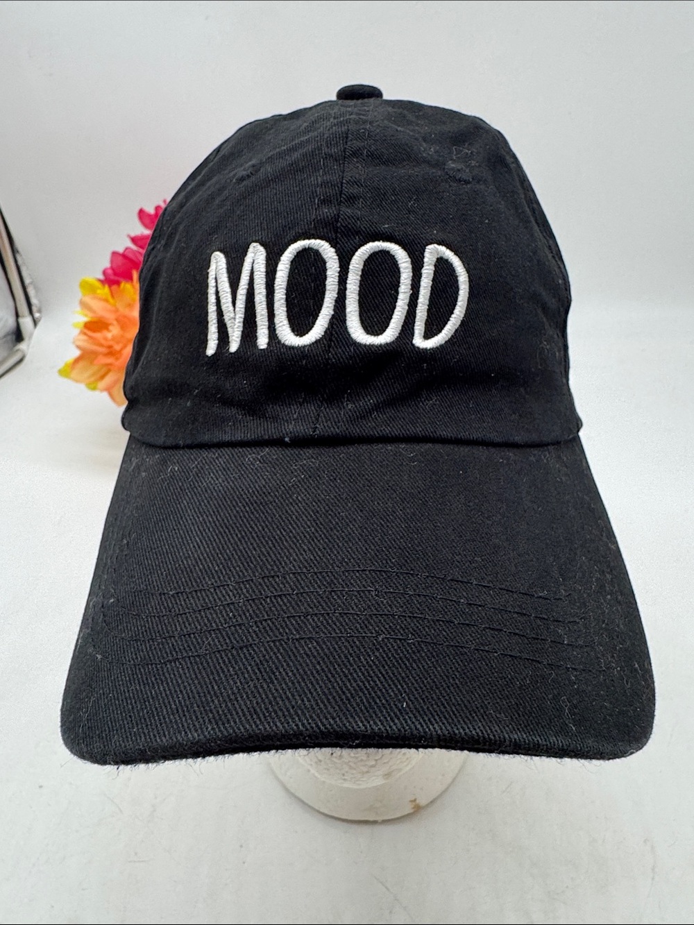 MOOD Embroidered Black Baseball Cap - Unbranded